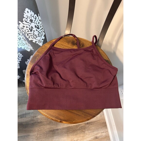 Lululemon Longline Bra B/C Cup Full Support Convertible Straps Burgundy Maroon 2 - Picture 1 of 4